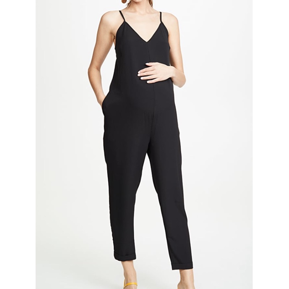 Hatch Maternity Georgie Jumpsuit Black